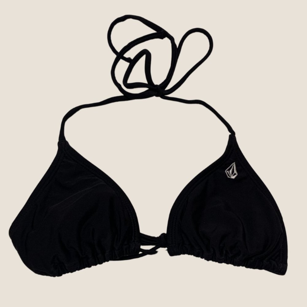 Volcom Black Triangle Bikini Top